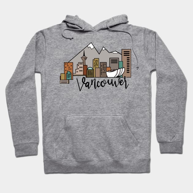 Vancouver skyline Hoodie by Pizzafairy 